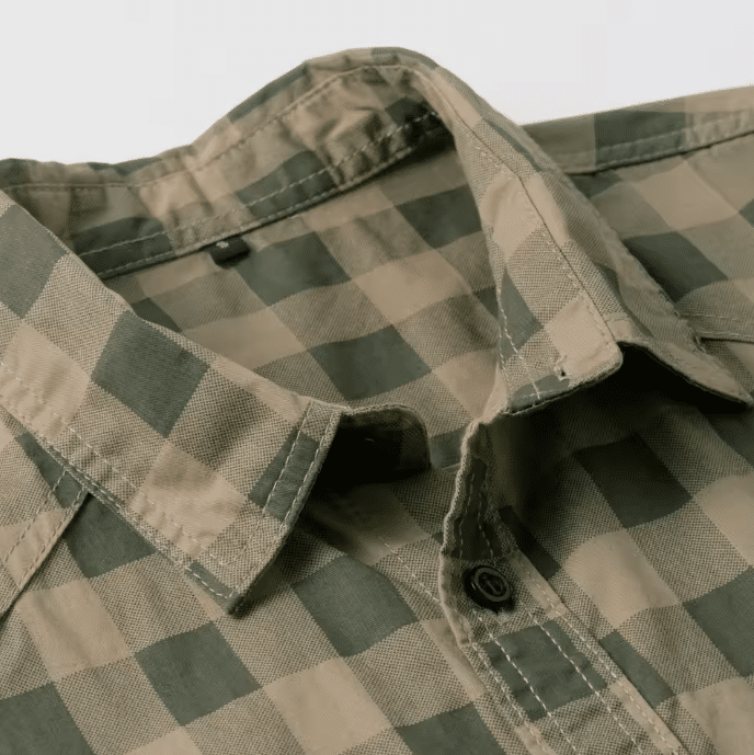 Chemise cowboy verte homme à carreaux (5)