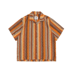 Chemise homme cowboy motif aztec oversize col cubain (2)