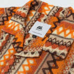 Chemise homme cowboy motif aztec oversize col cubain (6)