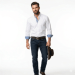 Chemise homme slim classique western chic (10)