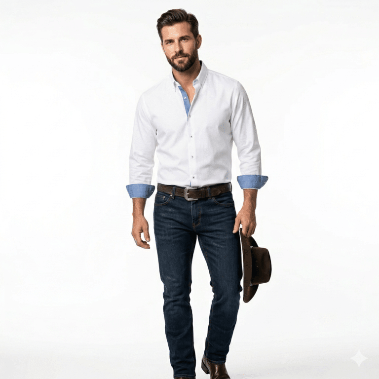 Chemise homme slim classique western chic (10)