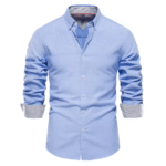 Chemise homme slim classique western chic (9)