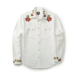 Chemise homme western côtelé broderie florale (3)