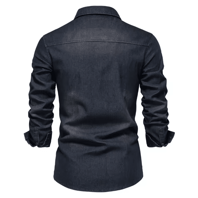 Chemise jean homme cowboy slim classique (1)