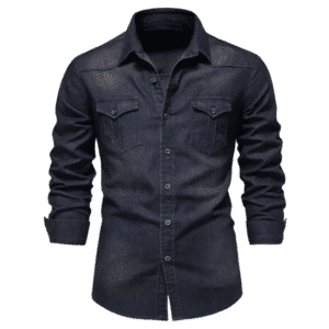 Chemise jean homme cowboy slim classique