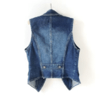 Gilet cowboy en jean ajusté avec revers et détails métalliques (2)