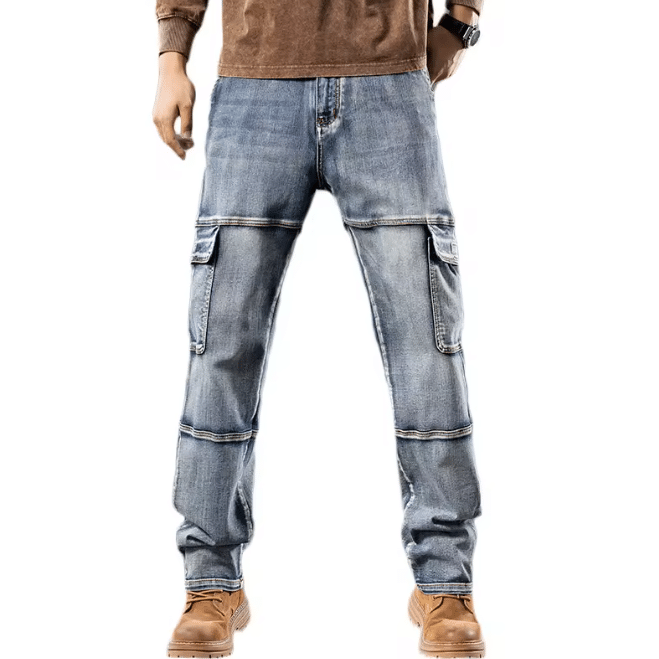 Jean homme style western robuste à poches (1)