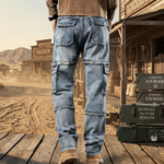 Jean homme style western robuste à poches (4)