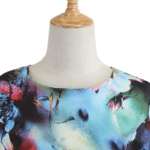 Robe western fleurie colorée ceinture noire (5)