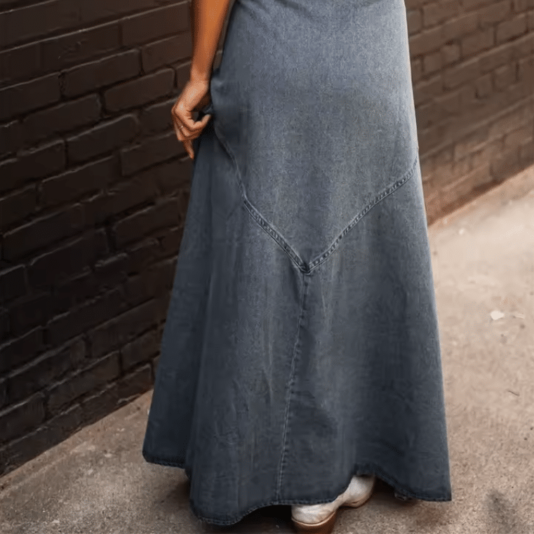 Robe western jean à boutonnage Intégral (2)