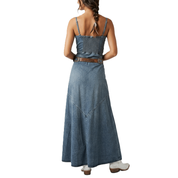 Robe western jean à boutonnage Intégral (4)