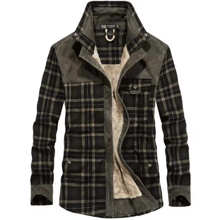 Veste homme carreaux doublée polaire Style Cowboy (1)