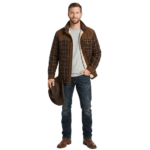 Veste homme carreaux doublée polaire Style Cowboy (10)