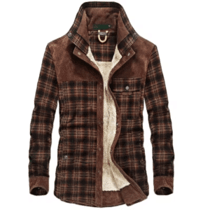 Veste homme carreaux doublée polaire Style Cowboy