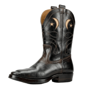 Bottes cowboy homme simili cuir étoiles