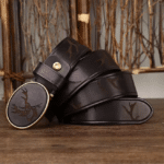 ceinture cowboy cuir marron boucle cerf gravé (6)