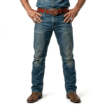 ceinture cowboy cuir marron boucle cerf gravé (8)