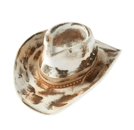 chapeau fedora patiné effet vieilli style cowboy (16)