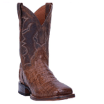Bottes Cowboy Western Effet Crocodile Marron (3)