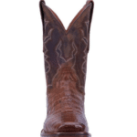 Bottes Cowboy Western Effet Crocodile Marron (4)