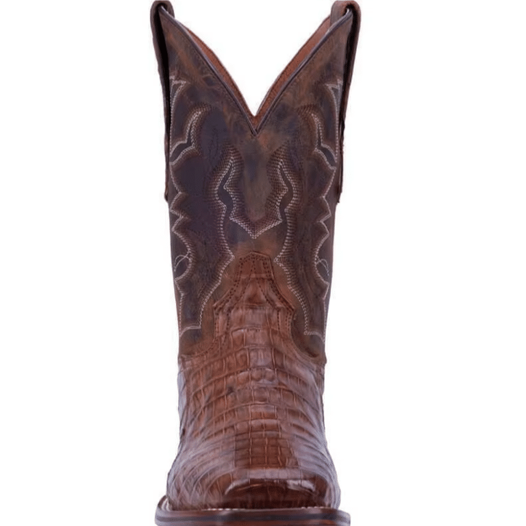 Bottes Cowboy Western Effet Crocodile Marron (4)