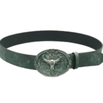 Ceinture cowboy boucle taureau argenté (3)