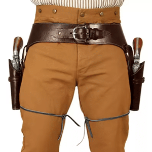 Ceinture double holster cowboy simili cuir