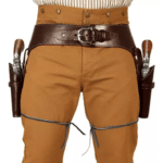 Ceinture double holster cowboy simili cuir (2)