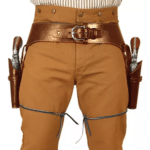 Ceinture double holster cowboy simili cuir (9)