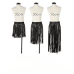 Ceinture franges noire taille haute (4)