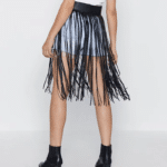 Ceinture franges noire taille haute (6)
