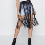 Ceinture franges noire taille haute (7)