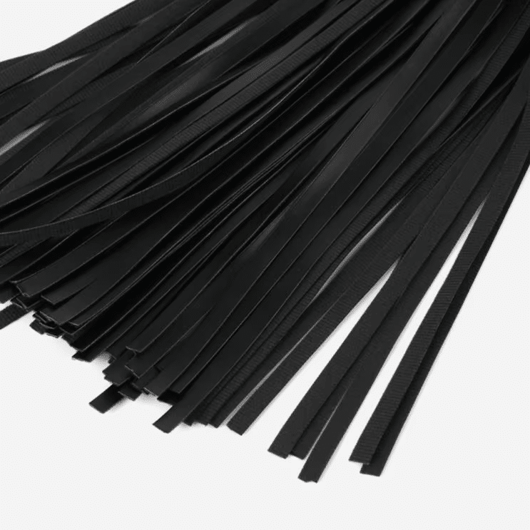 Ceinture franges noire taille haute (9)