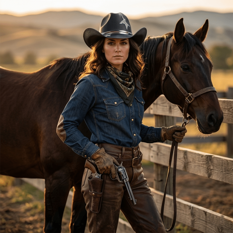Chapeau cowboy femme noir étoile bandeau brillant
