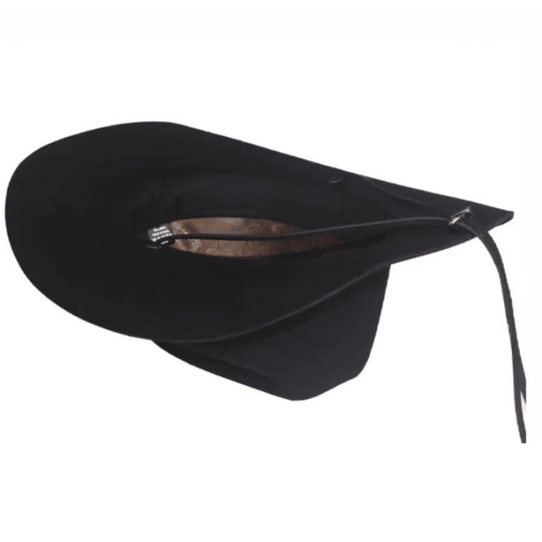 Chapeau cowboy feutre marron classique bandeau cuir (9)