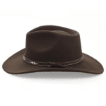 Chapeau cowboy feutre marron style country western (4)