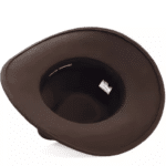 Chapeau cowboy feutre marron style country western (5)