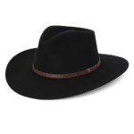 Chapeau cowboy feutre noir style country western (1)