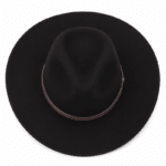 Chapeau cowboy feutre noir style country western (4)