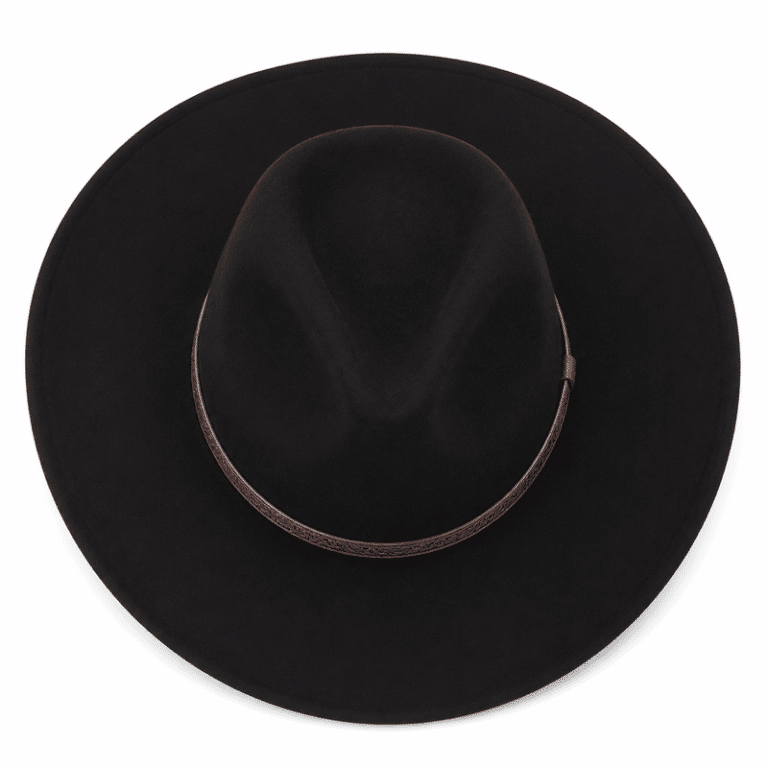 Chapeau cowboy feutre noir style country western (4)