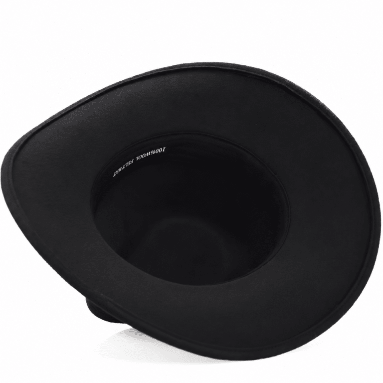 Chapeau cowboy feutre noir style country western (5)