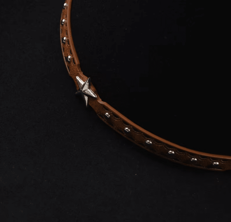Chapeau cowboy homme noir en feutre de laine 100 % avec bandeau étoile (1)