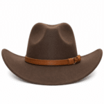 Chapeau western femme feutre bandeau marron (2)