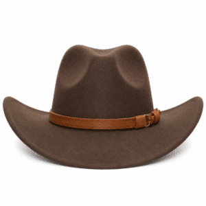 Chapeau western femme feutre bandeau marron
