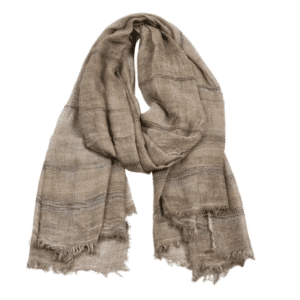 Chèche homme coton et lin à rayures vintage