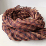 Chèche homme en lin à carreaux vintage western (4)