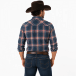 Chemise Bûcheron Bleu et Rouge Look Western