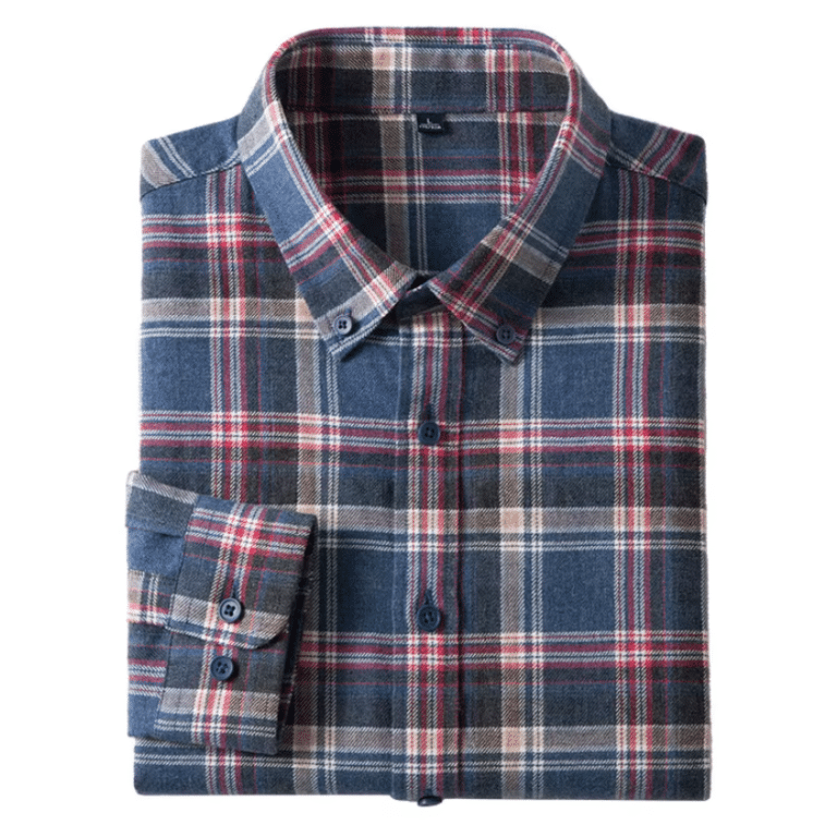 Chemise Bûcheron Bleu et Rouge Look Western (2)