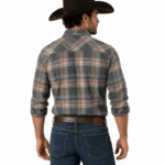 Chemise cowboy homme à carreaux style bûcheron (5)