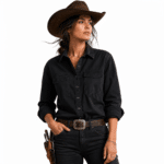 Chemise western femme coton épais workwear (5)